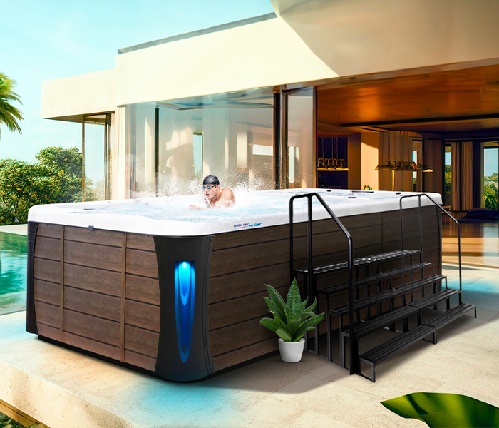 Calspas hot tub being used in a family setting - Syracuse